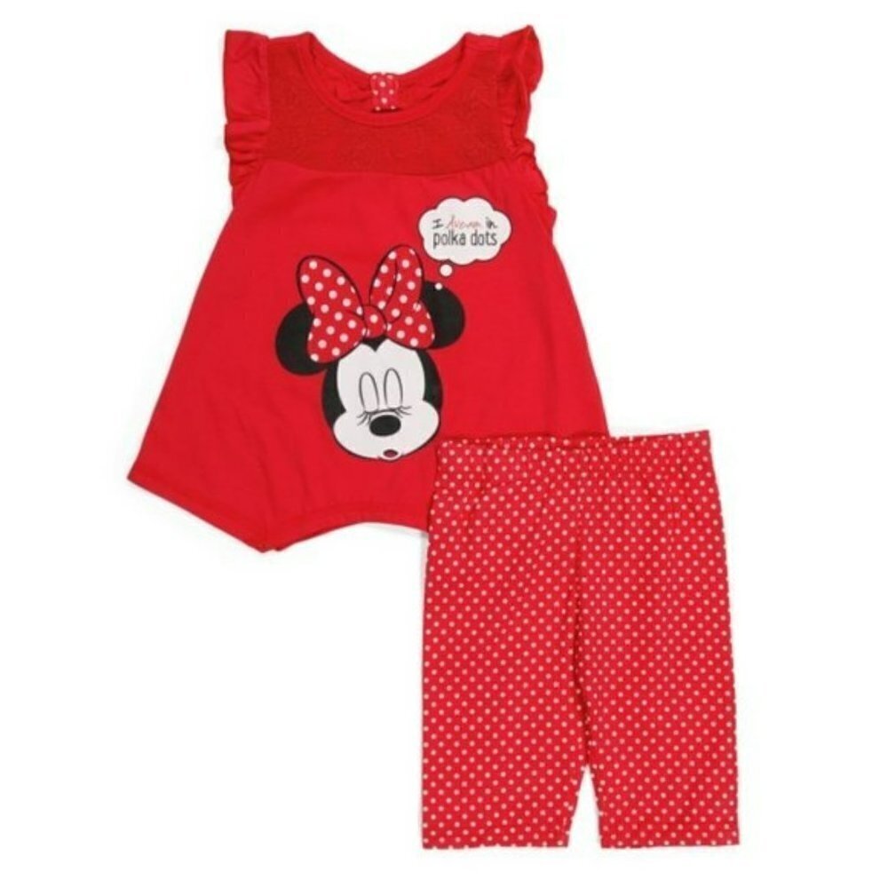 NWT DISNEY 2pc Minnie Bike Short Set